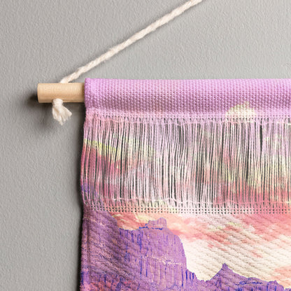 83 Oranges Cactus Sunset Wall Hanging Portrait