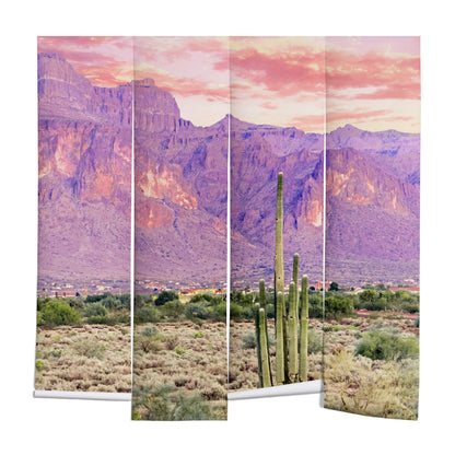 83 Oranges Cactus Sunset Wall Mural