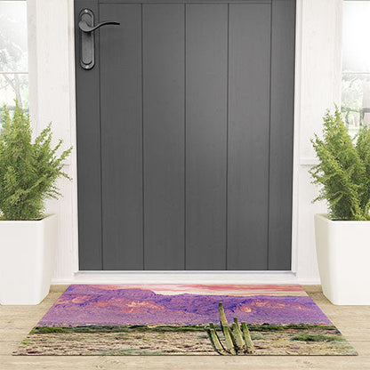 83 Oranges Cactus Sunset Welcome Mat