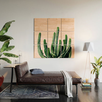 83 Oranges Cactus V6 Wood Wall Mural