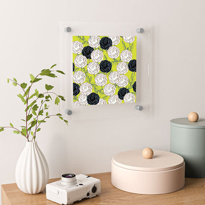 83 Oranges Carnations Floating Acrylic Print