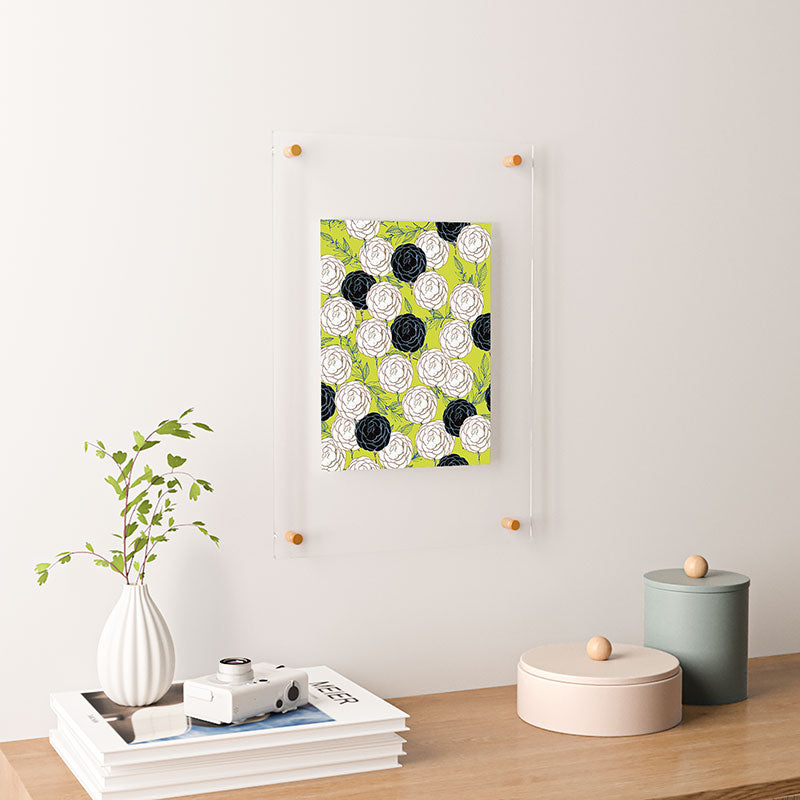 83 Oranges Carnations Floating Acrylic Print