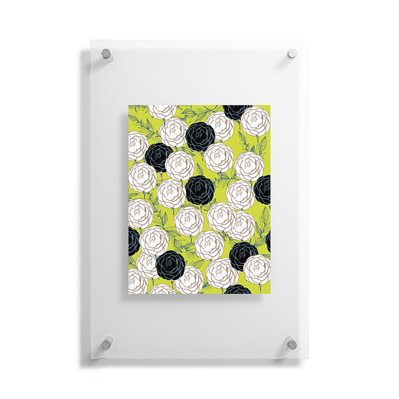 83 Oranges Carnations Floating Acrylic Print