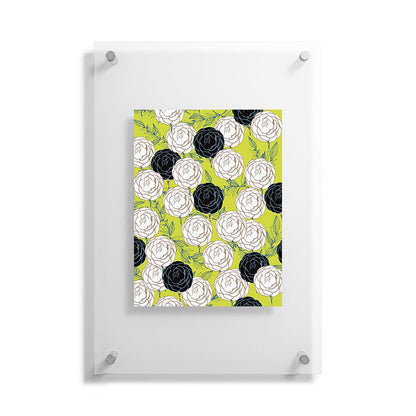83 Oranges Carnations Floating Acrylic Print