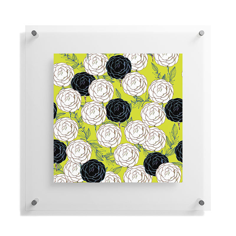 83 Oranges Carnations Floating Acrylic Print