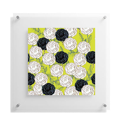 83 Oranges Carnations Floating Acrylic Print