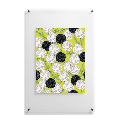 83 Oranges Carnations Floating Acrylic Print