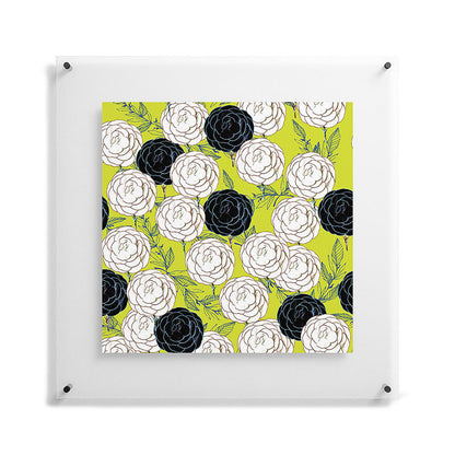 83 Oranges Carnations Floating Acrylic Print
