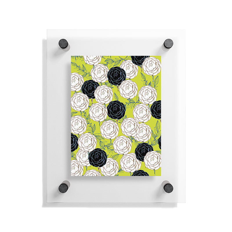 83 Oranges Carnations Floating Acrylic Print