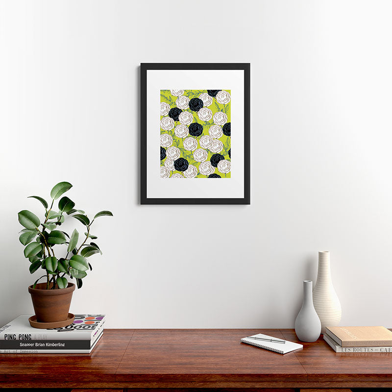 83 Oranges Carnations Framed Art Print