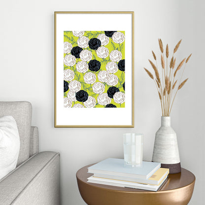 83 Oranges Carnations Metal Framed Art Print