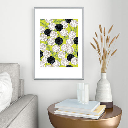 83 Oranges Carnations Metal Framed Art Print