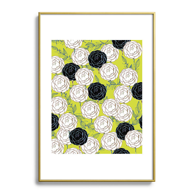 83 Oranges Carnations Metal Framed Art Print
