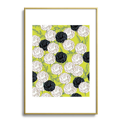 83 Oranges Carnations Metal Framed Art Print