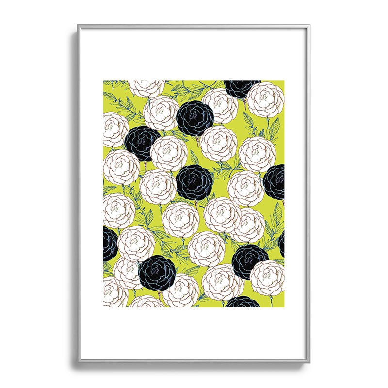 83 Oranges Carnations Metal Framed Art Print