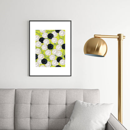 83 Oranges Carnations Metal Framed Art Print