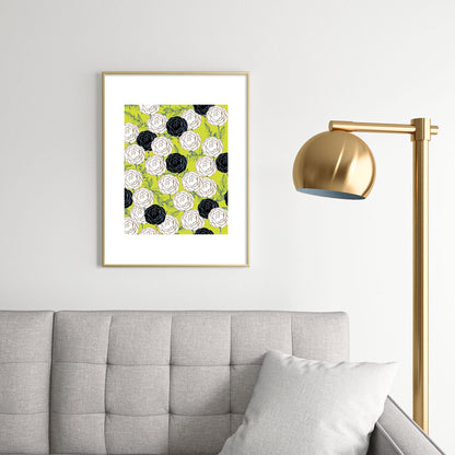 83 Oranges Carnations Metal Framed Art Print