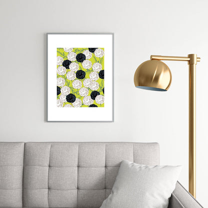 83 Oranges Carnations Metal Framed Art Print