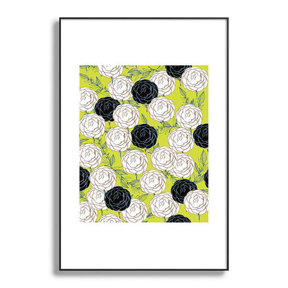 83 Oranges Carnations Metal Framed Art Print