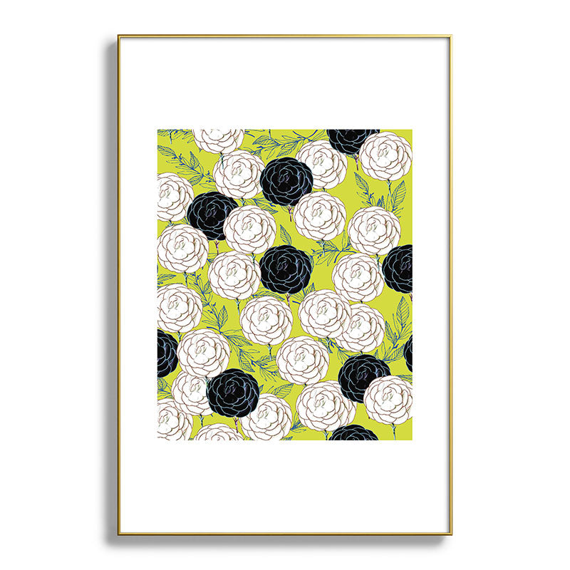 83 Oranges Carnations Metal Framed Art Print