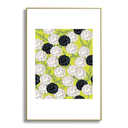 83 Oranges Carnations Metal Framed Art Print