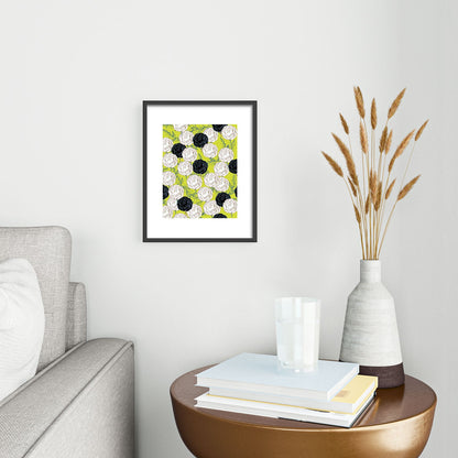 83 Oranges Carnations Metal Framed Art Print