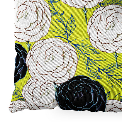 83 Oranges Carnations Floor Pillow Square