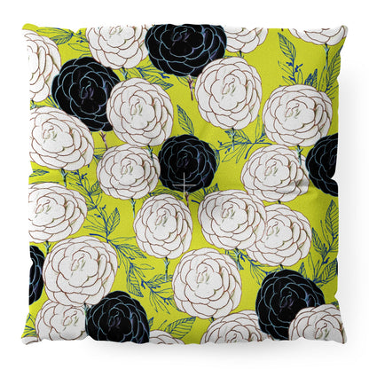83 Oranges Carnations Floor Pillow Square
