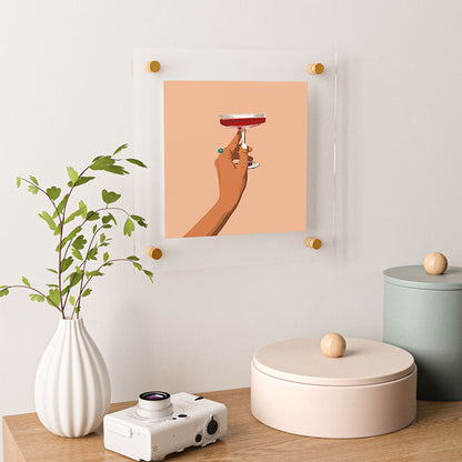 83 Oranges Cheers to Love Floating Acrylic Print