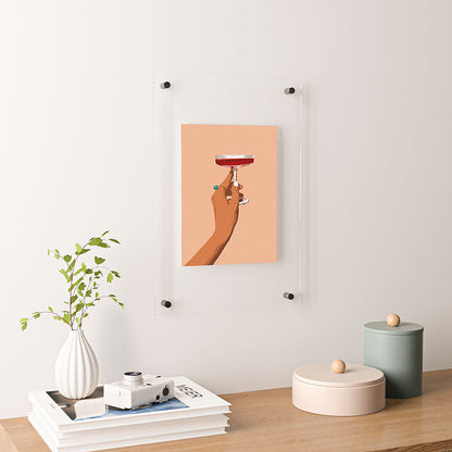 83 Oranges Cheers to Love Floating Acrylic Print