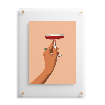 83 Oranges Cheers to Love Floating Acrylic Print