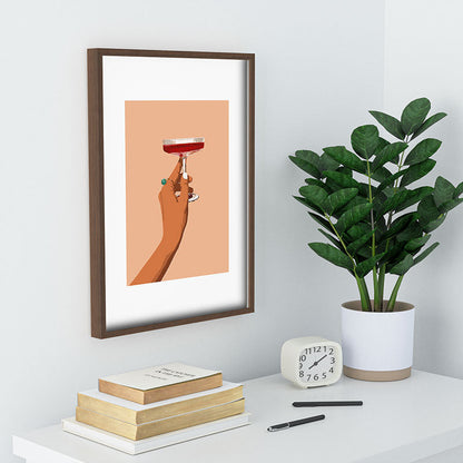 83 Oranges Cheers to Love Recessed Framing Rectangle