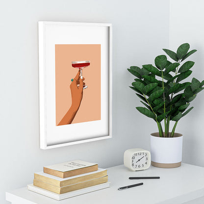 83 Oranges Cheers to Love Recessed Framing Rectangle