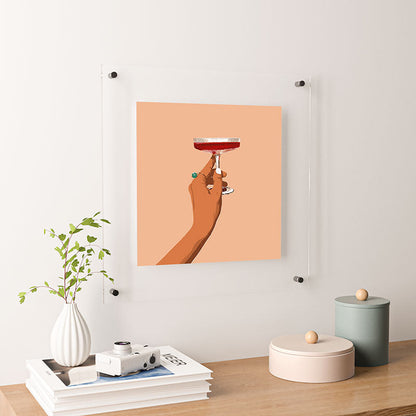 83 Oranges Cheers to Love Floating Acrylic Print
