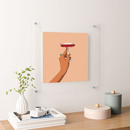83 Oranges Cheers to Love Floating Acrylic Print