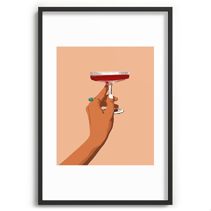 83 Oranges Cheers to Love Recessed Framing Rectangle