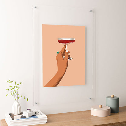 83 Oranges Cheers to Love Floating Acrylic Print