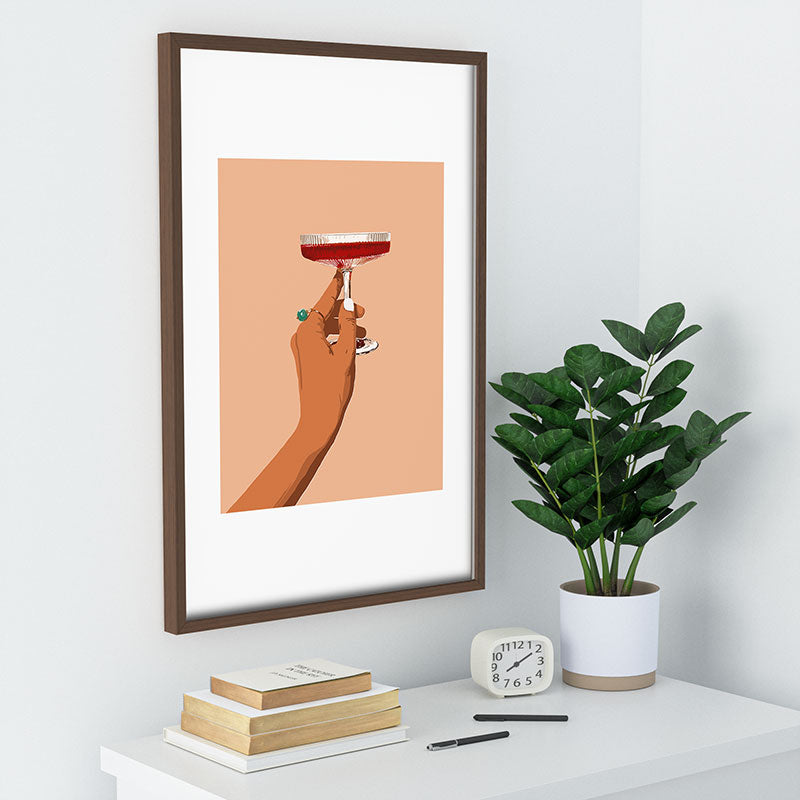 83 Oranges Cheers to Love Recessed Framing Rectangle