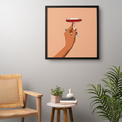 83 Oranges Cheers to Love Framed Wall Art