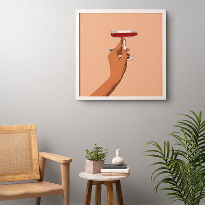 83 Oranges Cheers to Love Framed Wall Art