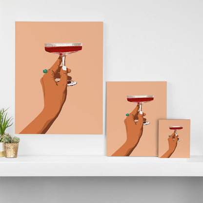 83 Oranges Cheers to Love Art Canvas