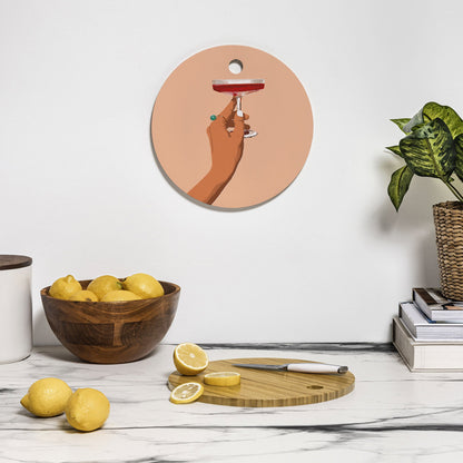 83 Oranges Cheers to Love Cutting Board Round