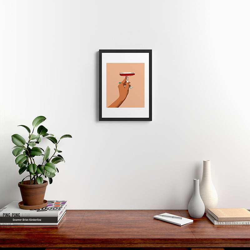 83 Oranges Cheers to Love Framed Art Print