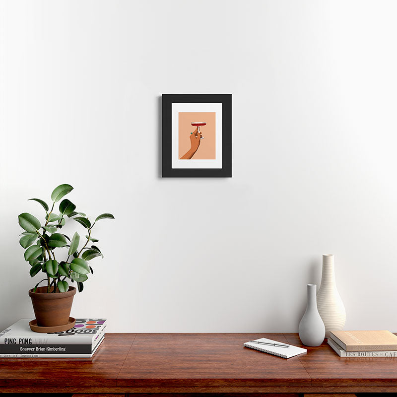 83 Oranges Cheers to Love Framed Art Print
