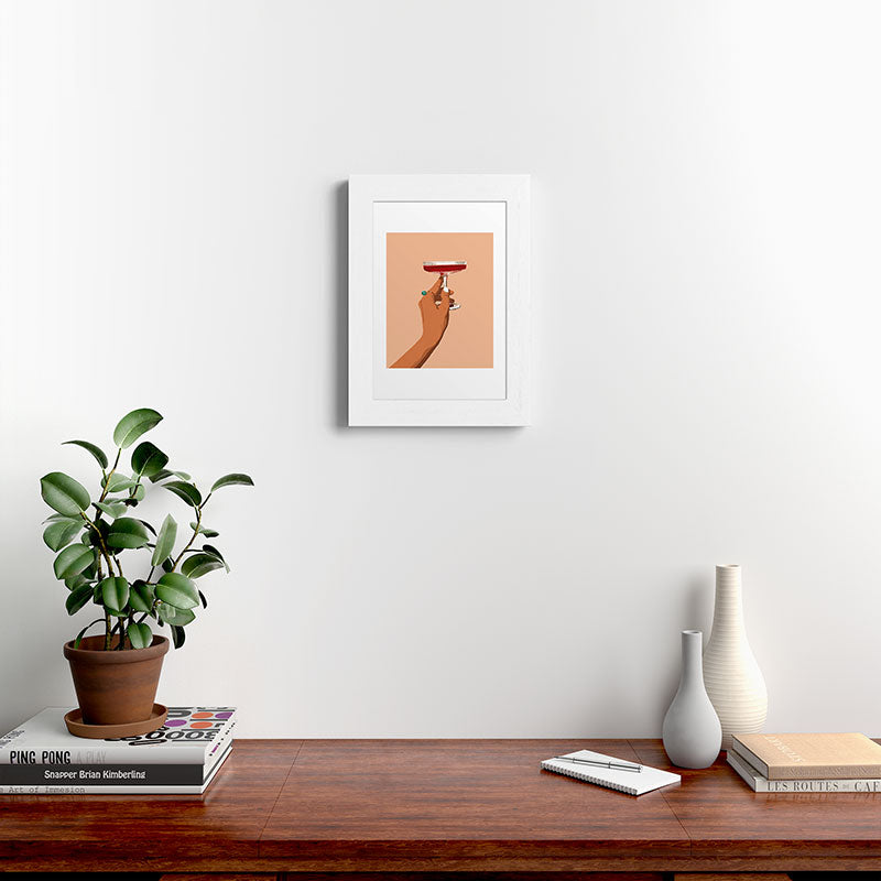83 Oranges Cheers to Love Framed Art Print
