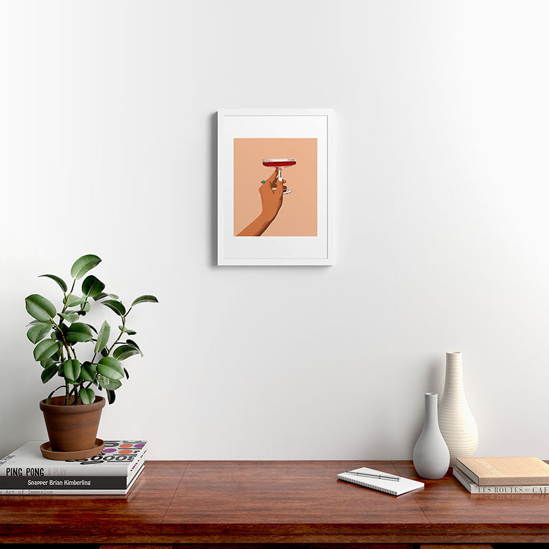 83 Oranges Cheers to Love Framed Art Print