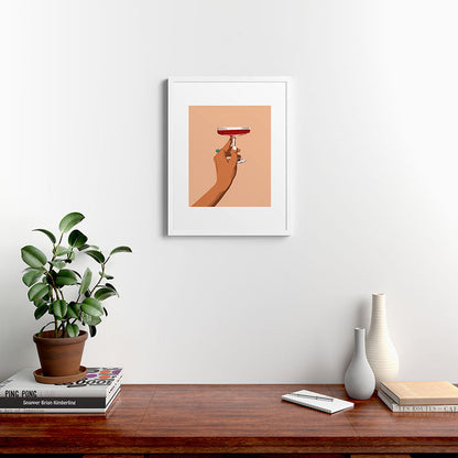 83 Oranges Cheers to Love Framed Art Print