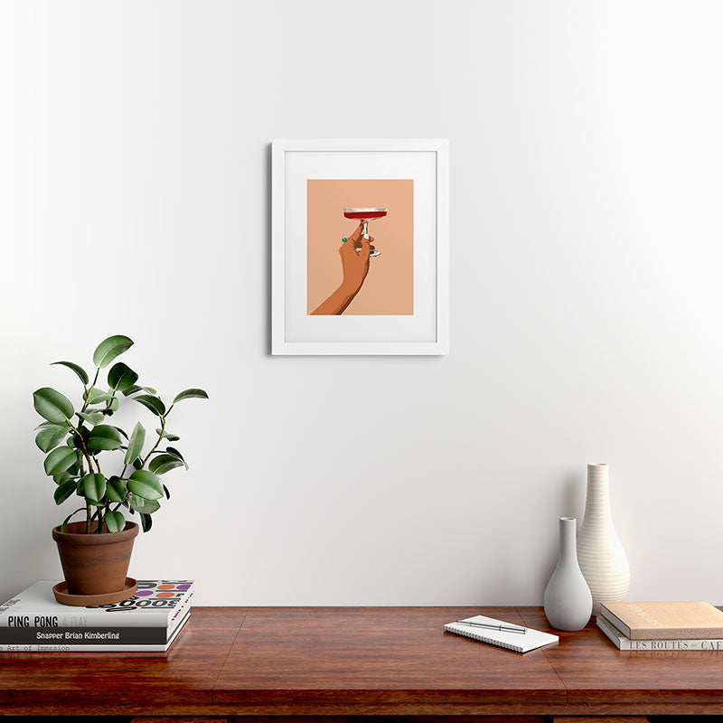 83 Oranges Cheers to Love Framed Art Print