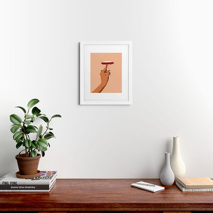 83 Oranges Cheers to Love Framed Art Print