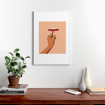 83 Oranges Cheers to Love Framed Art Print